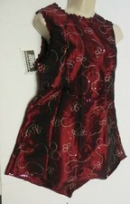 Praise top zipperback Wine tafetta sequin tunic ch/ladies liturgical dance