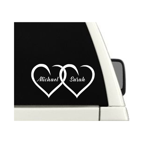 Heart Decal for Wedding - Heart Sticker for Car - Wedding Gift - Personalized - Picture 2 of 5