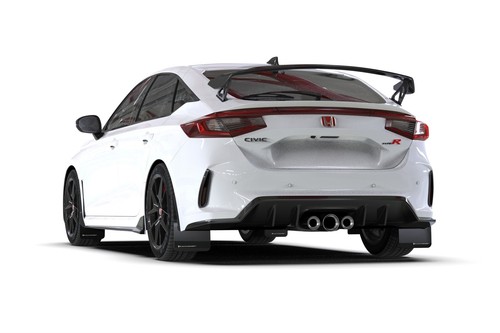 Rally Armor Mud Flaps For 2023-2025 Honda Civic Type R FL5 Red w Black Logo - Picture 3 of 6