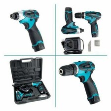 Kit Trapano e Avvitatore Set Chiavi 18V Trapani Cb1280t Avvita Svita Valigia - Miniatura 5