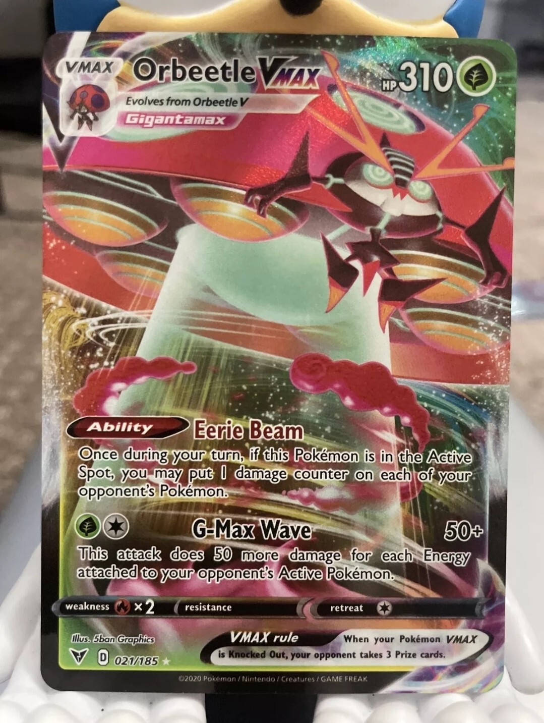 Orbeetle VMAX 021/185 SWSH Vivid Voltage Full Art Ultra Rare Holo Pokémon TCG NM