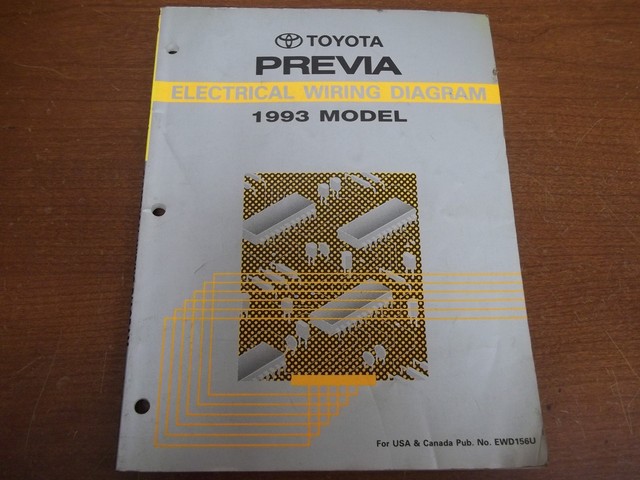 *Genuine Toyota 1993 Previa Dealership / Shop Electrical Wiring Diagram