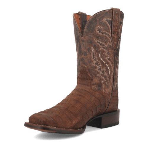 DAN POST Men's MICKEY DP4896 11" Caiman Western Boot, Leather Tan, Size 9 EW - Picture 8 of 10