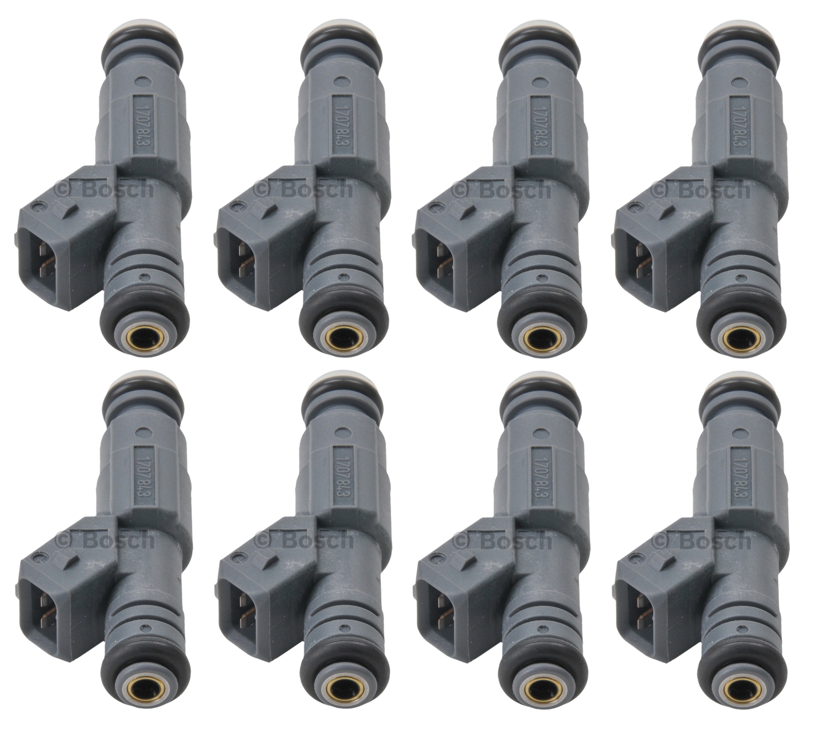 For BMW E38 740i E39 540i E53 Set of Eight Fuel Injectors OEM Bosch