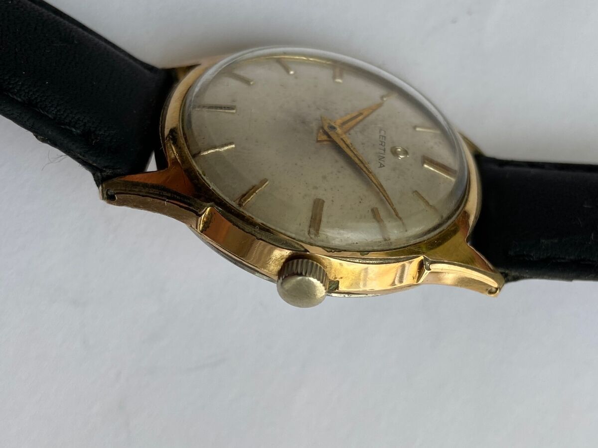 RARE Men WATCH CERTINA 17 JEWELS CAL 28 15 GOLD PLAQED AU 20 RARE Men WATCH CERTINA 17 JEWELS CAL 28 15 GOLD PLAQED AU 20