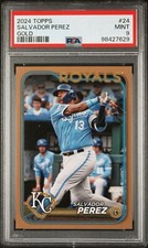 2024 Topps Series 1 Gold #24 Salvador Perez 1024/2024 PSA-9 MINT POP 1 POP HGH 0