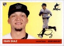 2020 Topps Archives ISAN DIAZ 1955 Style Base Card Marlins RC #72