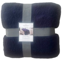 Faux Mohair Bed Throw Navy - Threshold 60x80