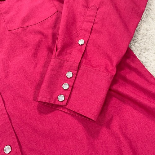 VTG Malco Modes Western Shirt Mens 17X36 Red Pearl Snap Cowboy Rodeo Made In USA - Picture 4 of 17