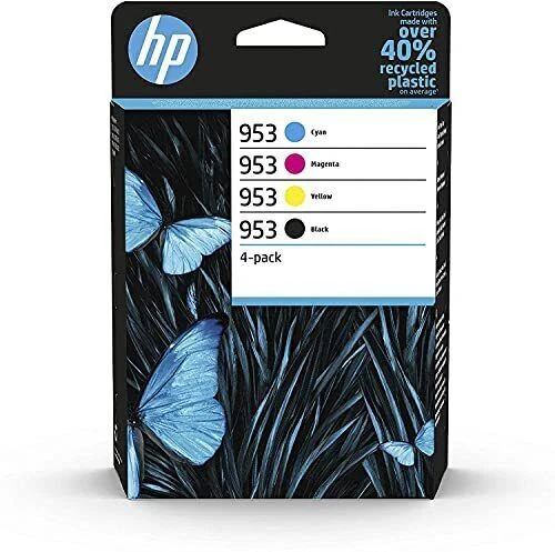HP 953 Pack de 4 Cartouches d'Encre Noir/Cyan/Magenta/Jaune