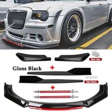 Front Bumper Lip Spoiler Splitter Rear Lip Side Skirt For Chrysler 300 Body Kits