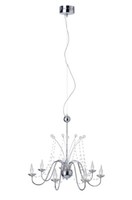 Led Pendelleuchte 7-Flg. Kronleuchter HäNgeleuchte Lampe LüSter Chrom Glas G4