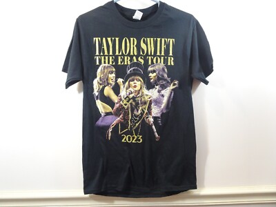 Taylor Swift The Eras Tour Concert T-Shirt Small Black 2023-2024 Glitter Black
