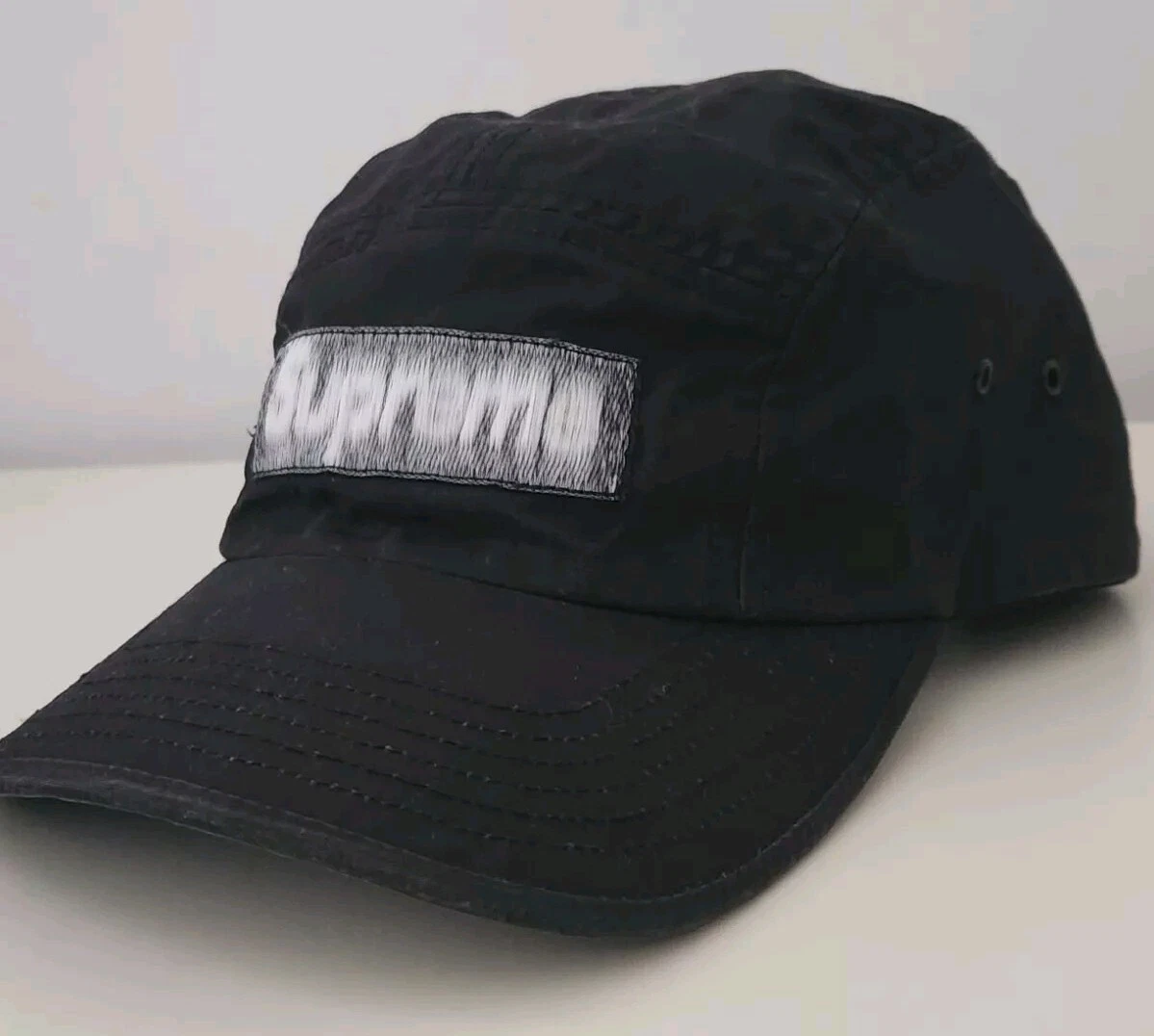 SS21 Supreme Reversed Label Camp Kappe Hut Schwarz Wasserfest