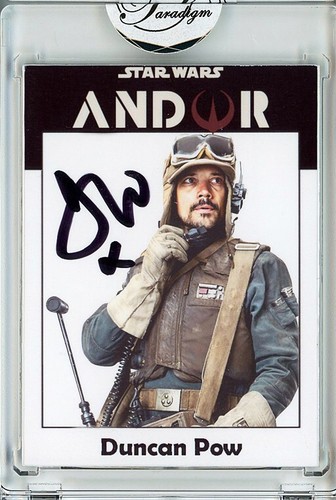 -STAR WARS: ANDOR- Duncan Pow Signed/Autograph/Auto Certified Sci-Fi TV Card