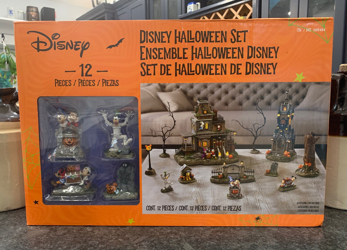Disney (1598494) 12-Piece Halloween Village Set for sale online | eBay