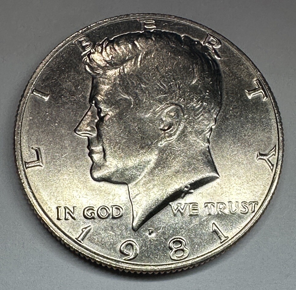 1981-P Kennedy Half Dollar 50cent Piece Coin Uncirculated from US