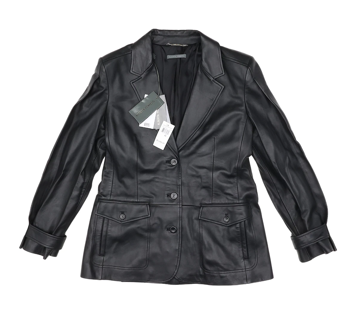 Alberta Ferretti Coats, Jackets & Vests Leather Outer Shell for