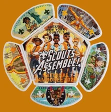 BOY SCOUT GREATER NEW YORK COUNCILS  2023 JAMBOREE 6-PATCH SCOUTS ASSEMBLE! JSP