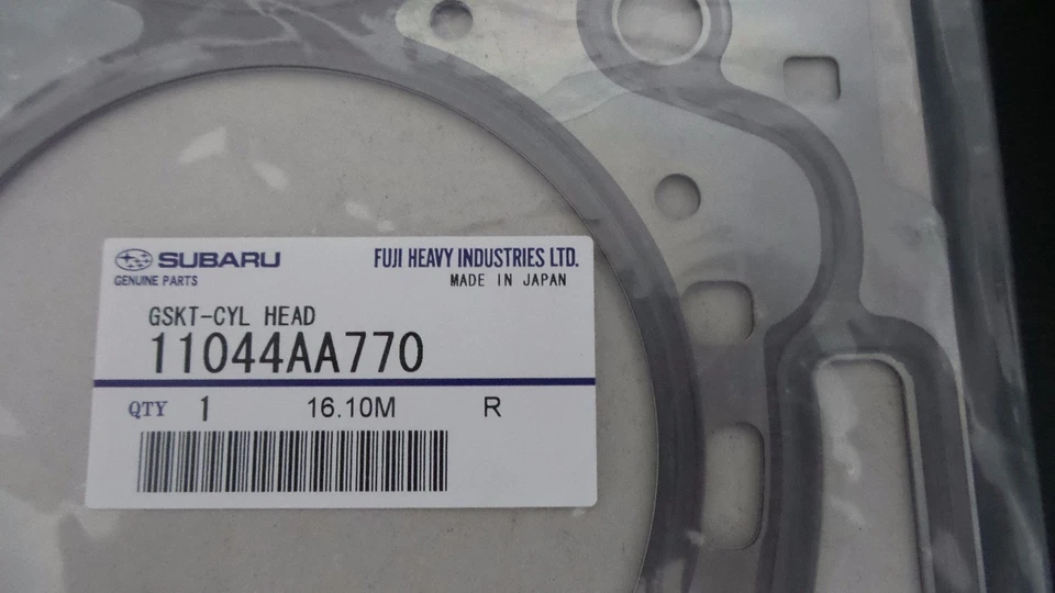 X2 GENUINE SUBARU MULTI LAYER STEEL HEAD GASKETS 0.8mm EJ255 11044AA770 05-14 - Image 2 of 2