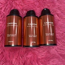 3x Bath  Body Works Men  s Collection CANYON Body Spray 3.7 oz NEW