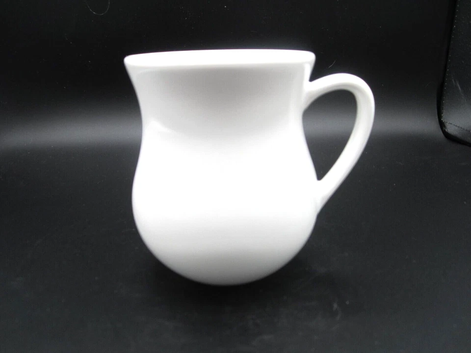 Set of 4 Williams Sonoma Solid White Belly Shaped Coffee Tea Mug 13 oz (B12) - Image 3 of 4