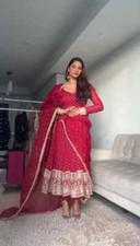 Latest Launching Beautiful Designer Faux Georgette Anarkali Bottom With Dupatta