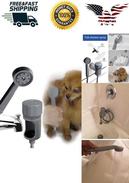 Shower Attachment Pet Hose Spray Sink Bath Washing Dog Tub Faucet