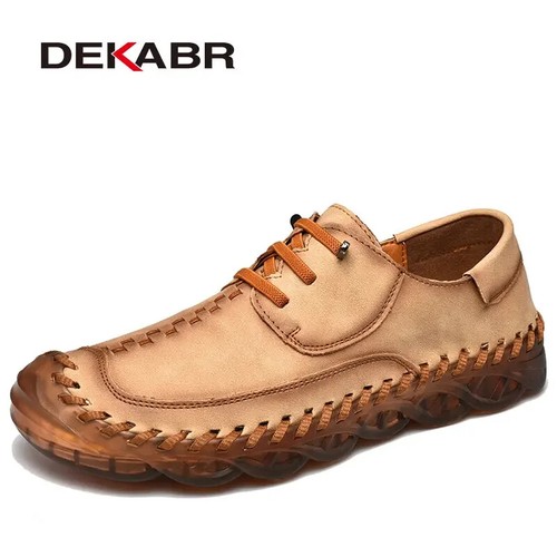 Men's Fashion Casual Leather Handmade Driving Shoes Loafers Slip-on Footwear - Picture 25 of 32