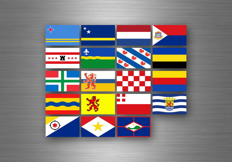 Planche D'autocollants Drapeaux Régions Et Provinces De France - Stickers Décoratifs Neufs