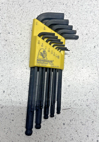 Bondhus 10937 Hex Key Wrench Set Sizes .050-3/8" Set of 13 (Pre-owned) - Picture 1 of 7