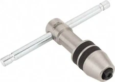 General 166 1/4 to 1/2" Tap Capacity, T Handle Tap Wrench 3-3/4" Overall Length