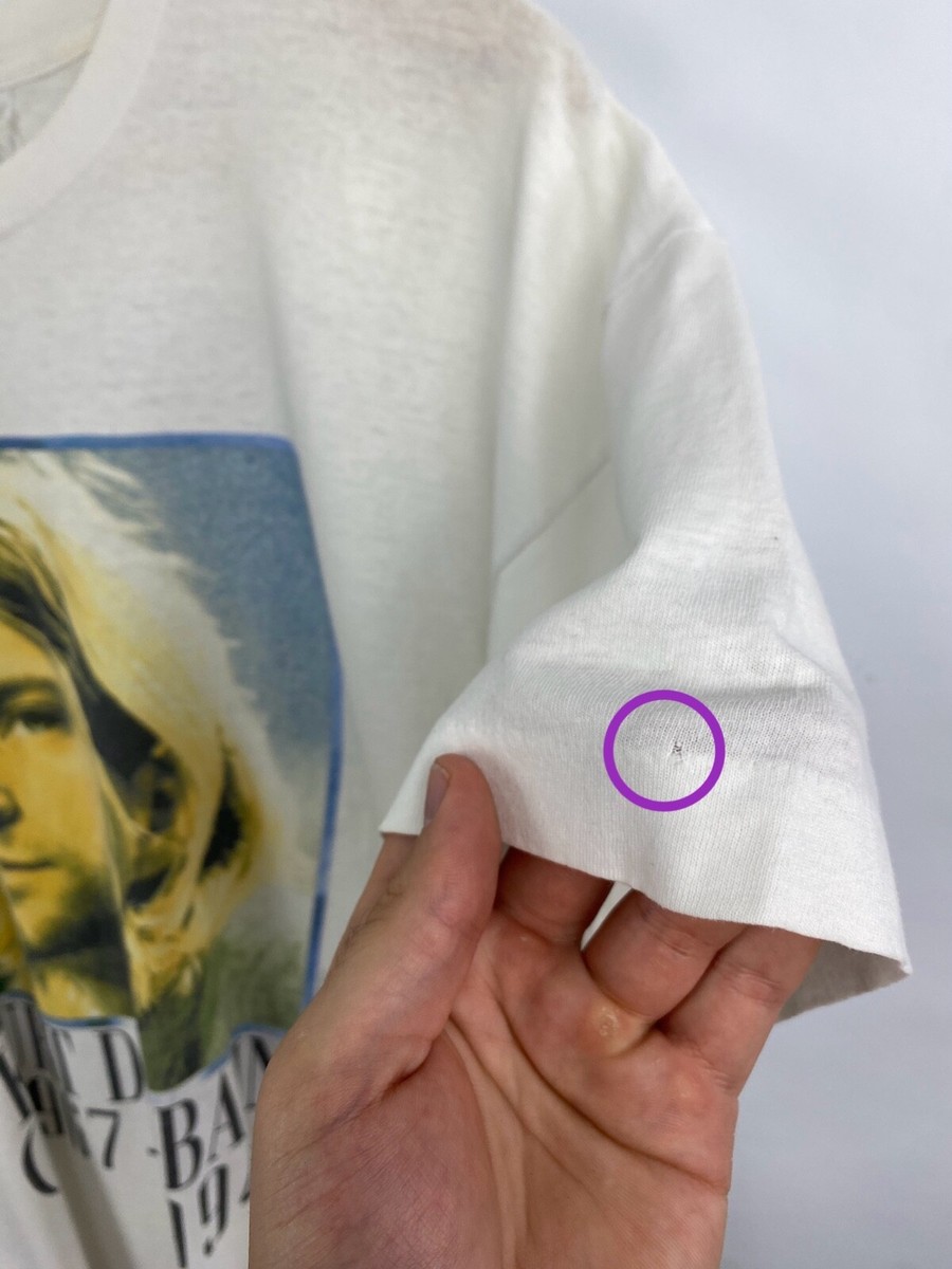 Vintage 1994 Kurt Cobain Nirvana Memorial T-Shirt Rare Retro Vintage 1994 Kurt Cobain Nirvana Memorial T-Shirt Rare Retro
