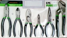 Pliers Set 6 Piece Wrench Set Non-Slip Grip Handles MIX