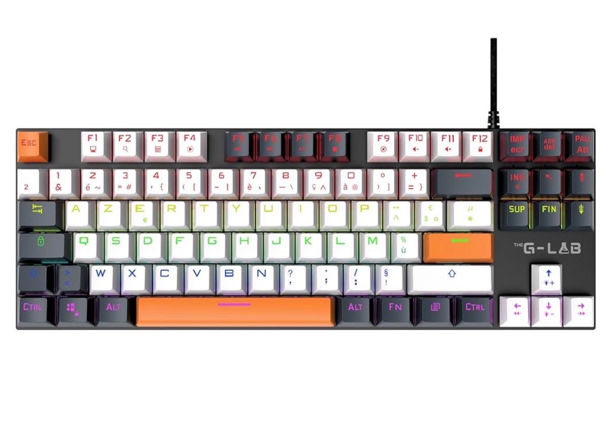 Clavier gaming compact Keyz Mercury TKL pour éviter les fautes de frappe