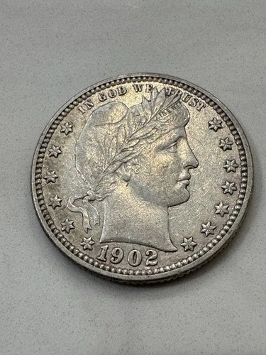 1902 O Barber Quarter Good Details, Better Date Barber , 25C Coin