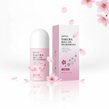 Sakura Deodorant Roll-On for Women, Sakura Scent Roll-On Antiperspirant 24 Hours