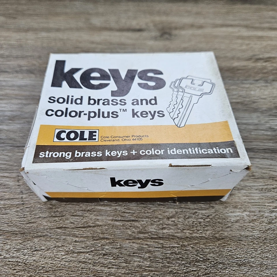Vtg Cole Solid Brass Key Blank NOS Full Case Of 60 Model KW1 5 Dozen - Image 3 of 4