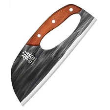 Meat Cleaver Kitchen Knife with Wooden Handle Multifunctional Stainless Steel