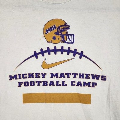 Vintage James Madison Dukes Shirt Mens Small White NCAA Nike Mickey Matthews 90s
