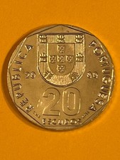 COIN PORTUGAL 2000 20 ESCUDOS FREE SHIPPING