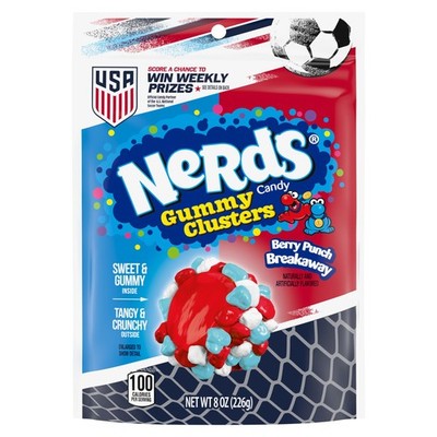 NERDS Gummy Clusters Candy, Berry Punch Breakaway, Summer 8 8 OZ 