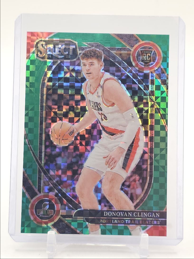 DONOVAN CLINGAN 2024-25 SELECT COURTSIDE ROOKIE GREEN PRIZM RC /5 Q3490