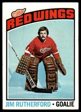 1976-77 Topps ExNm Jim Rutherford Detroit Red Wings #88