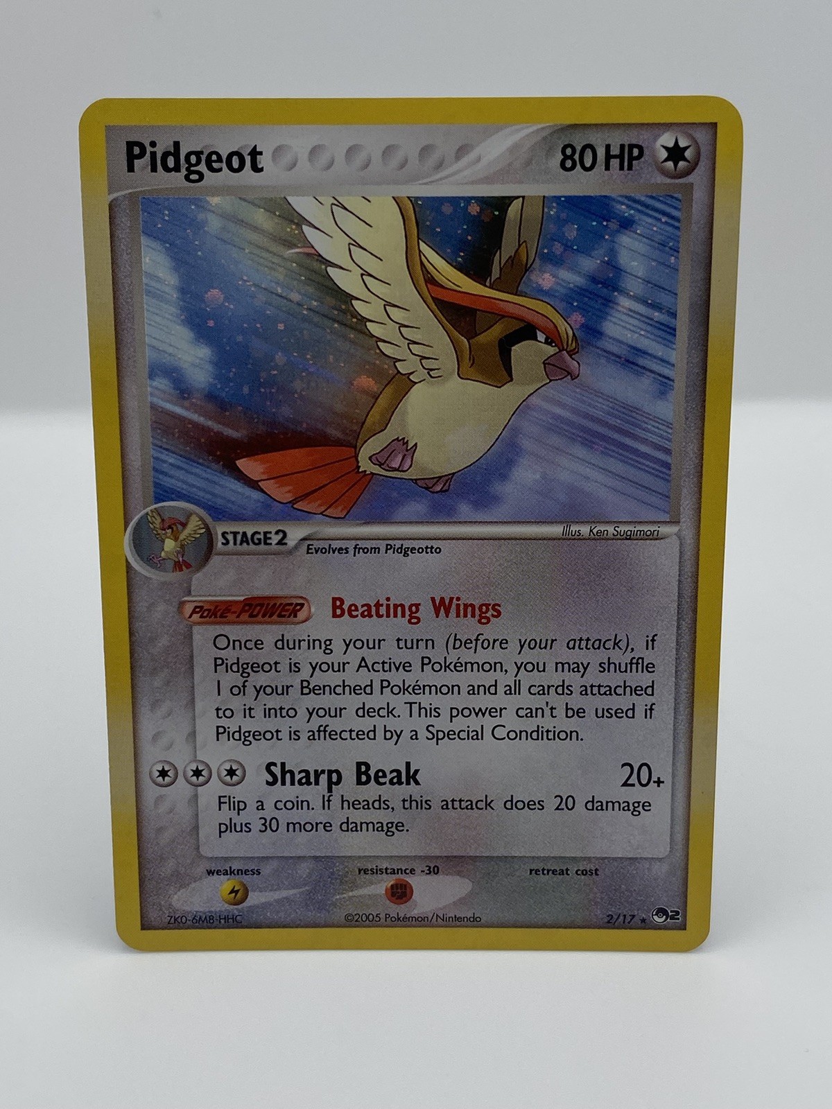 Pokémon Pidgeot Holo 2/17 Pop Series 2 2005 NM