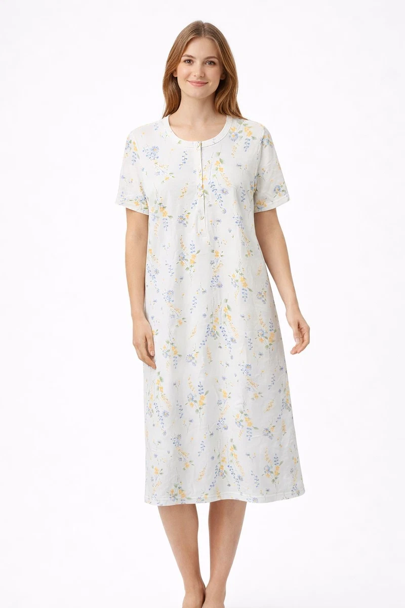 Camicia Da Notte Donna Manica Lunga