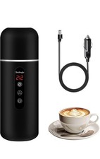 Electric Travel Kettle,12V/24V Car Coffee Warmer Kettle,Portable Hot Water Bo...