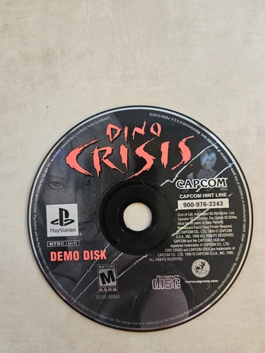 Dino Crisis PS1 Demo Disc Playstation From Resident Evil 3 Nemesis Sony