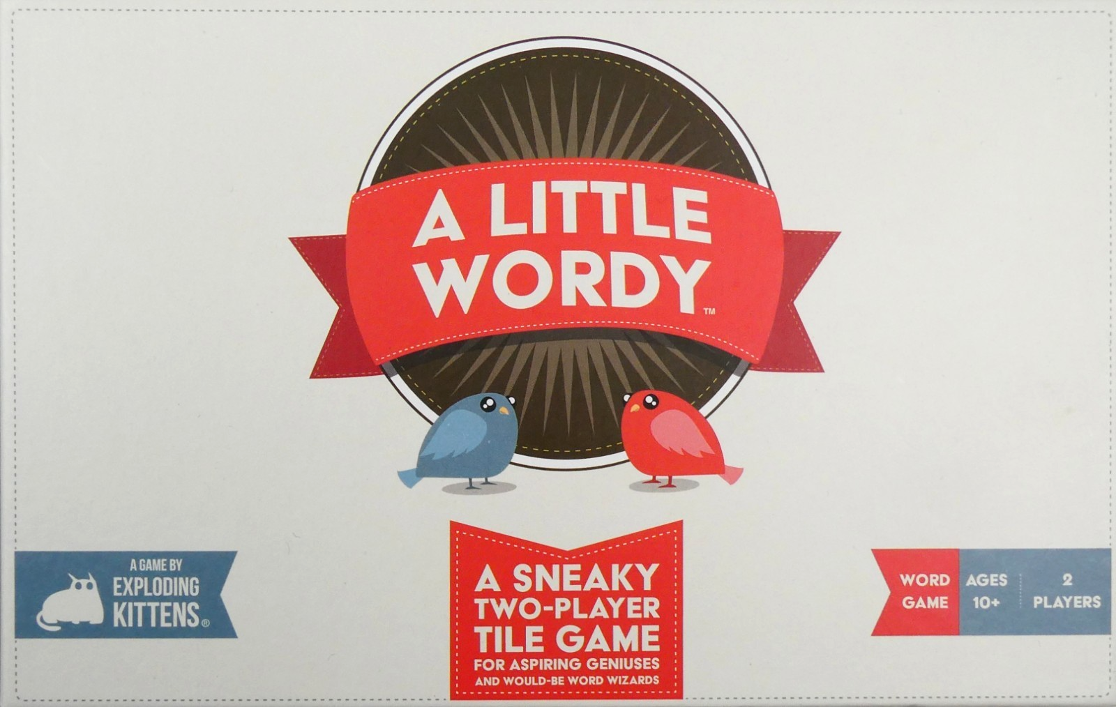 Exploding Kittens A Little Wordy Tile Word Game 2 Players (10+) - Complete