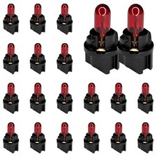20PCS T5 12V Halogen Instrument Cluster Bulbs Kit Dash Light Car Interior Red
